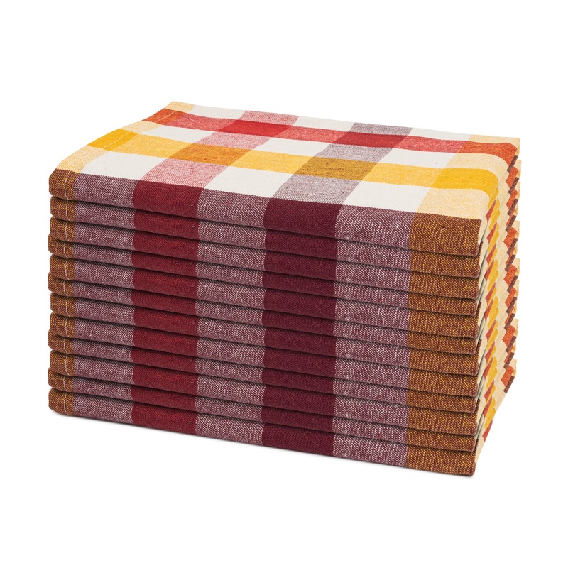 Plaid Cloth Napkins|Fall Colors|Red & Black|Red Green & White|Red Blue & White|Red & White|Multicolors|Black & White|Blue & White|Yellow & White|Taupe & White|Orange & Black|Aqua & White|Green & White|Gray & White