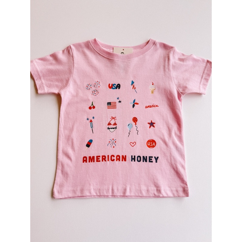 american honey tee|3-6M|6-12M|12-18M|18-24M|2T|3T|4T|5/6|7