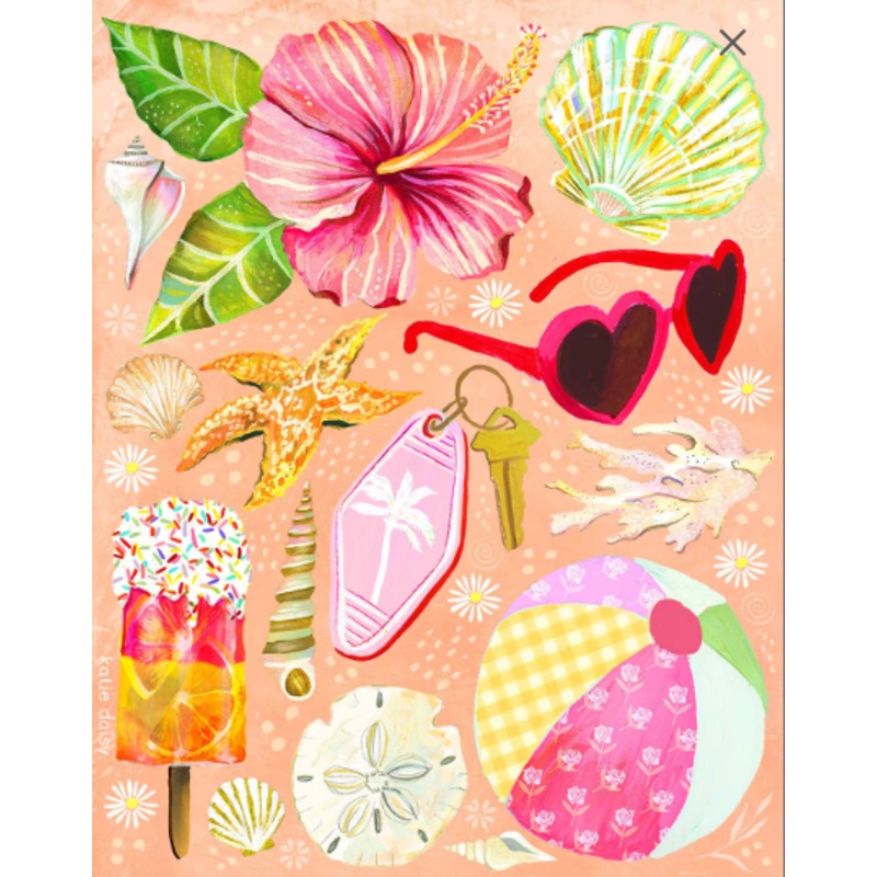 Beach Day Art Print|8 x 10