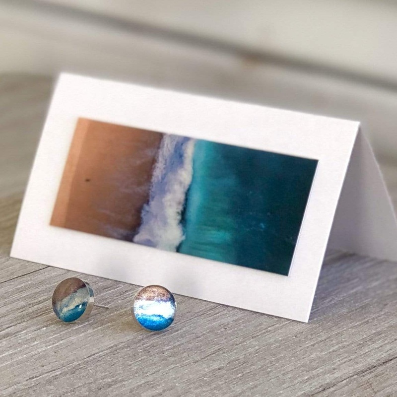 Salty Blue – Post Earring