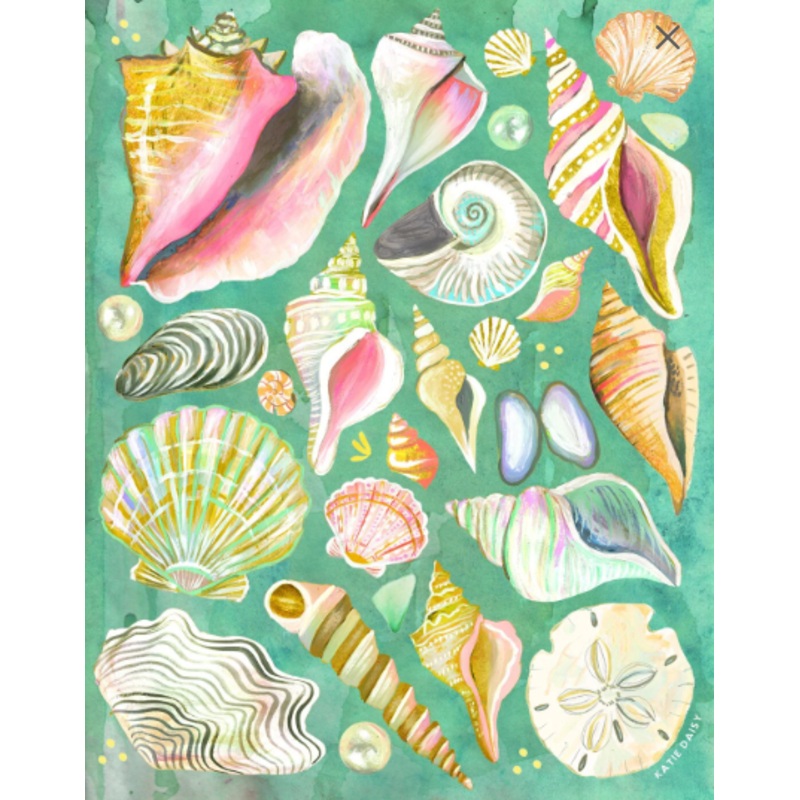 Seashells Art Print|8 x 10