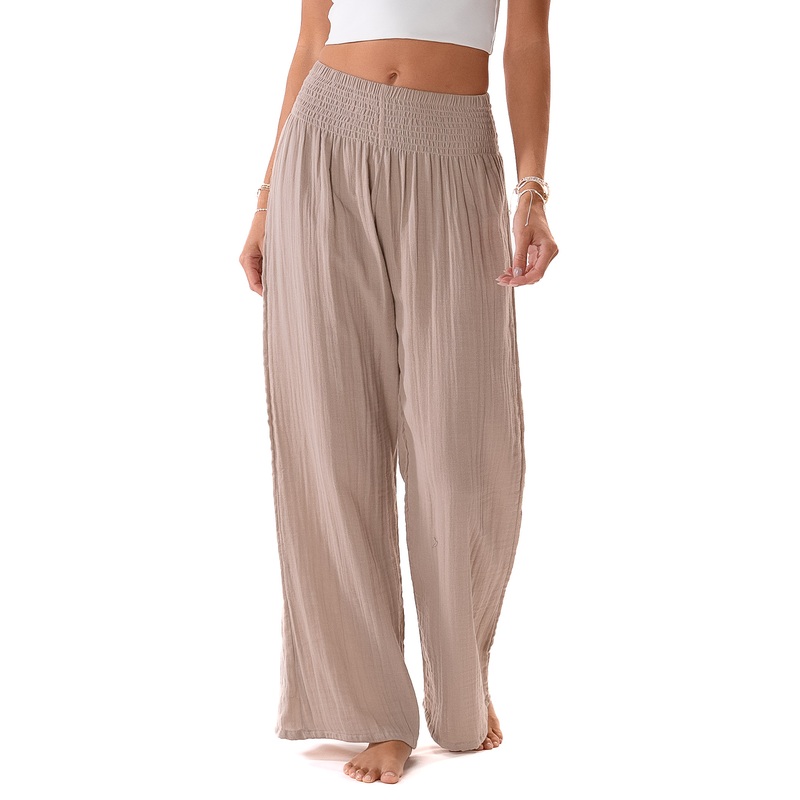 Stone Wide Leg Cotton Pants|Small|Medium|Large