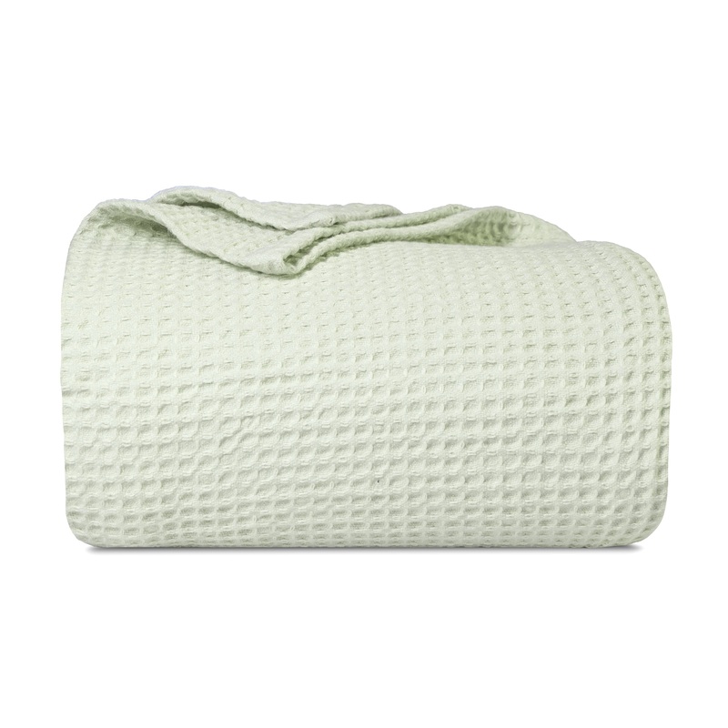 Waffle Weave Blanket|Ivory|Blue|Gray|White|Light Blue|Sage Green|Twin|Queen / Full|King / Cal King|Baby Crib