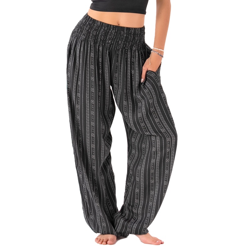 Akha Tribal Print Harem Pants|Petite|Regular|Tall|Small|Medium|Large|X-Large
