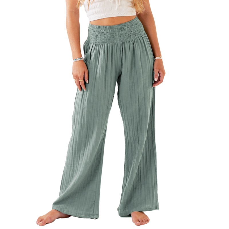 Sage Wide Leg Cotton Pants|Small|Medium|Large