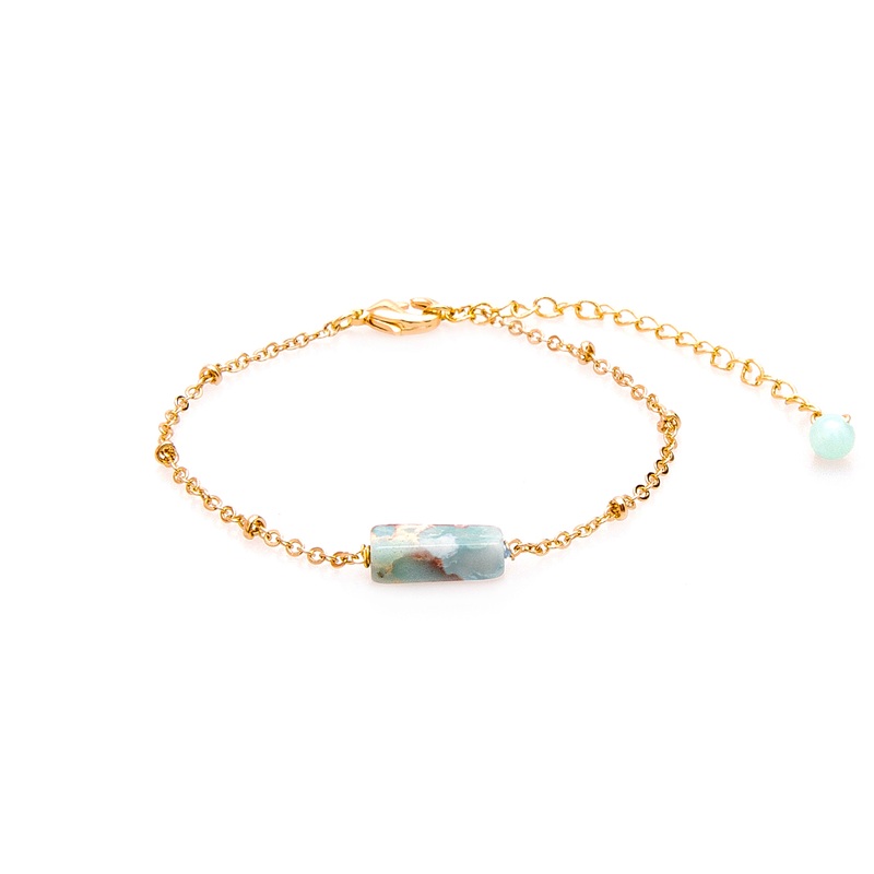 African Jasper Bracelet|Gold