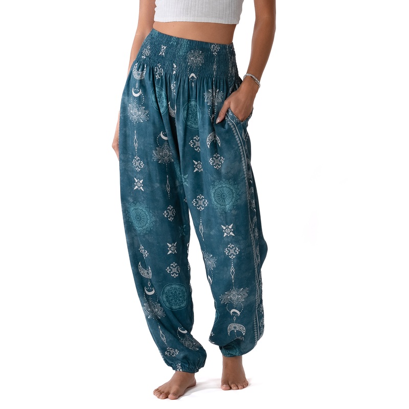 Cosmic Teal Harem Pants|Petite|Regular|Tall|Small|Medium|Large|X-Large