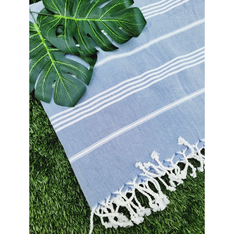 Deep Ice Blue Turkish Towel|DEEP ICE BLUE|One Size