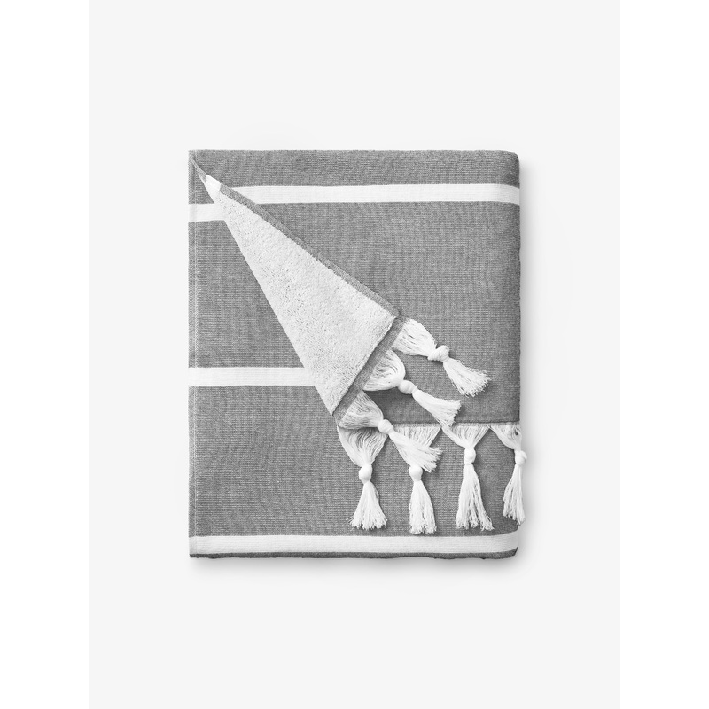 Night Charcoal Positano Turkish Towel