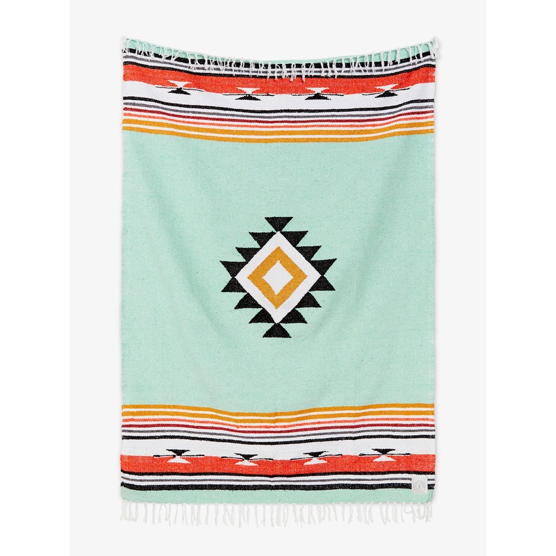 Teal Baja Mexican Blanket