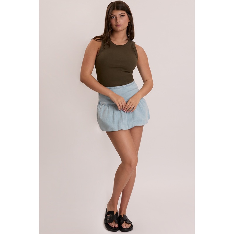 Women’s Balloon Hem Mini Skirt