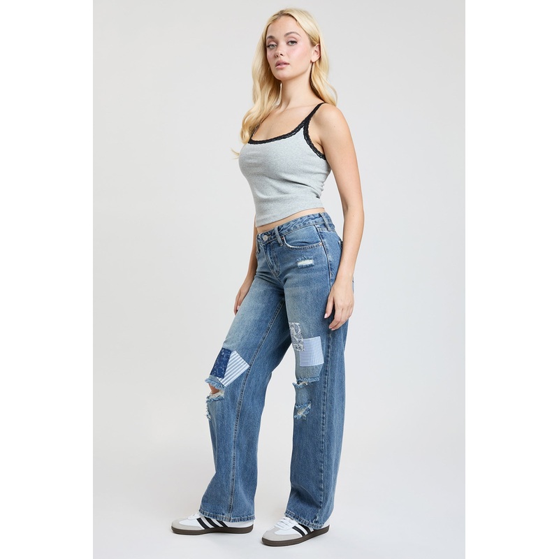 Women’s Britney Patchwork Wide Leg Jeans