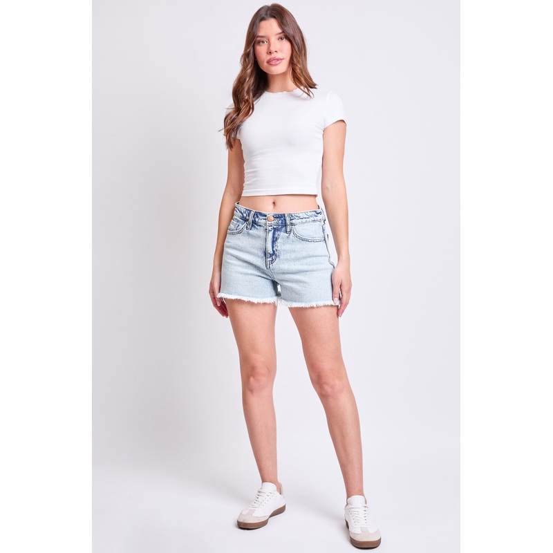 Women’s High Rise Fray Hem Shorts