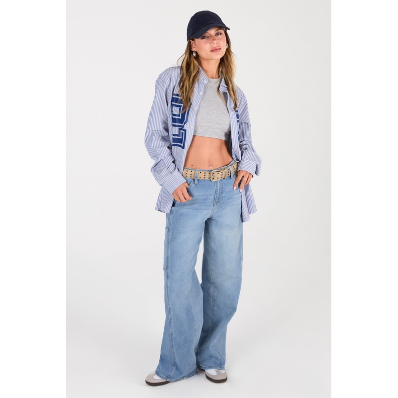 Women’s High Rise Wide Leg Cargo Jeans