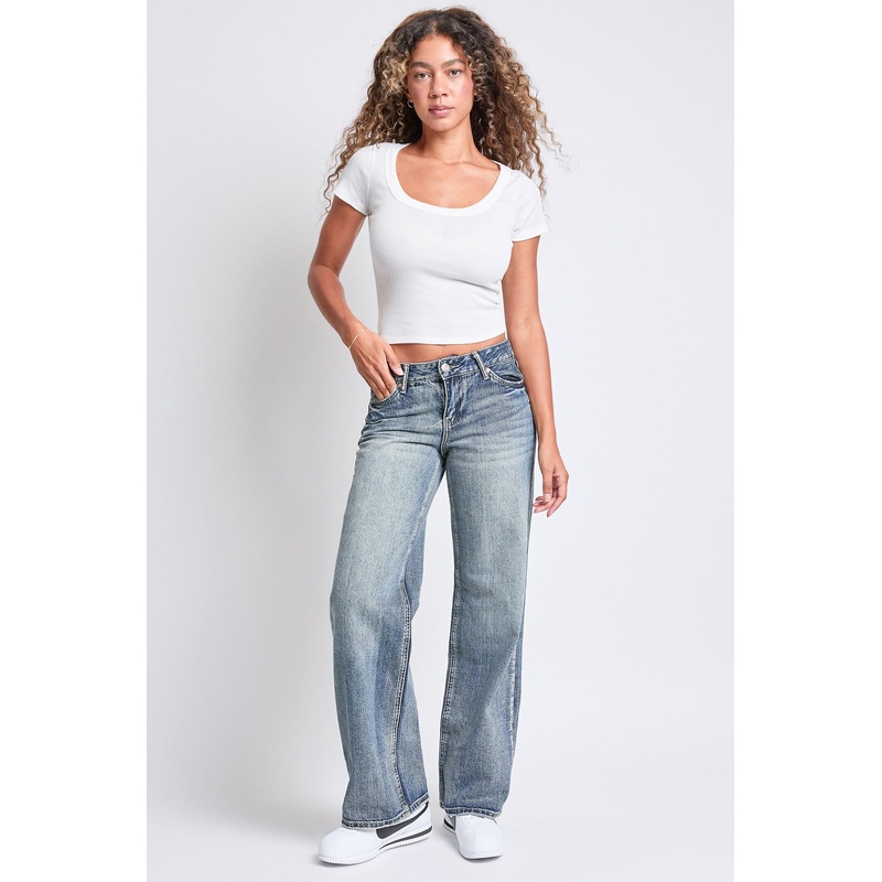 Women’s Low Rise Wide Leg Rigid Jeans