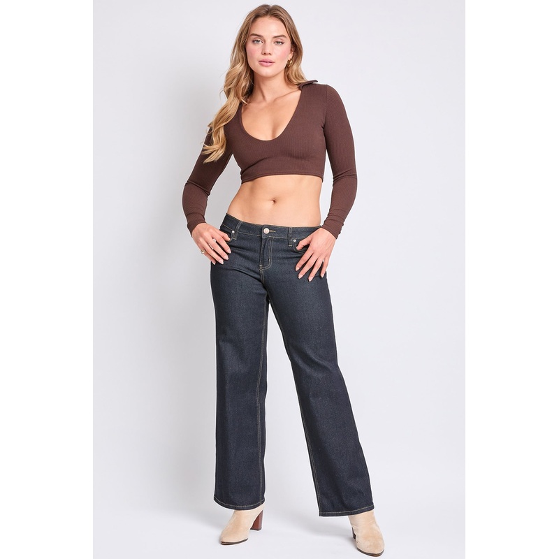 Women’s Low Rise Wide Leg Stretch Denim