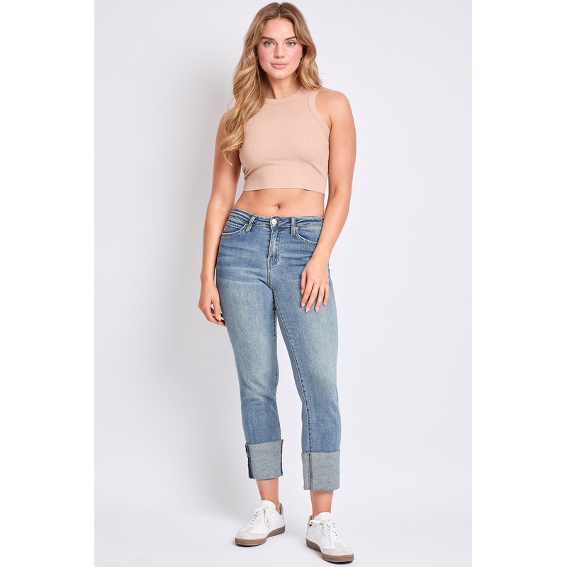 Women’s Luxe Dixie High Rise Mega Cuff Straight Leg