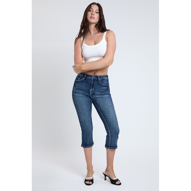 Women’s Luxe High Rise Capri with Side Slit