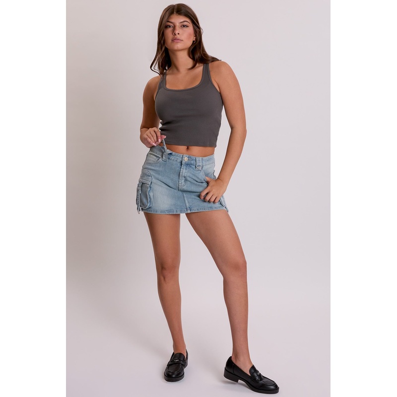 Women’s Mini Cargo Skirt with Straps