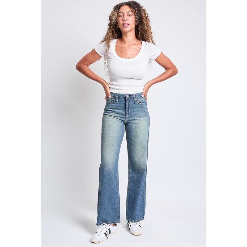 Women’s Relaxed Wide Leg Rigid Denim Jeans