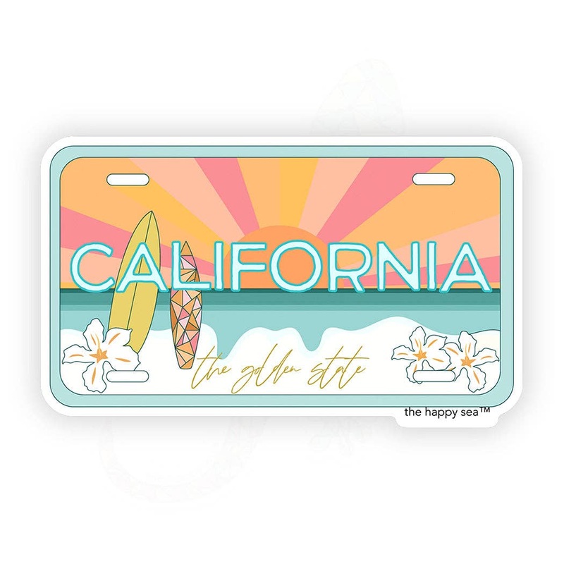 3.5 California License Plate Vinyl Sticker