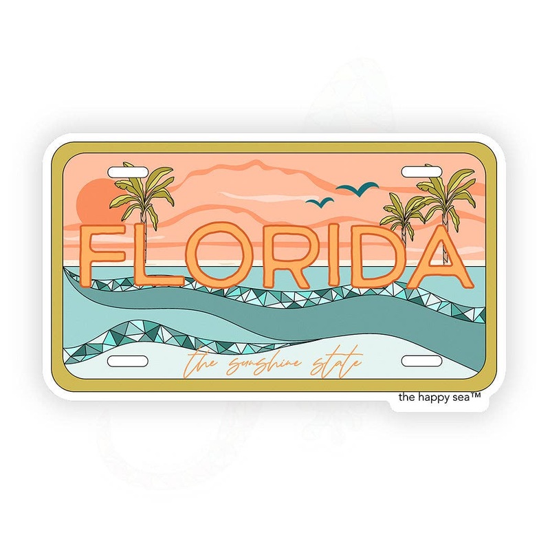 3.5 Florida License Plate Vinyl Sticker