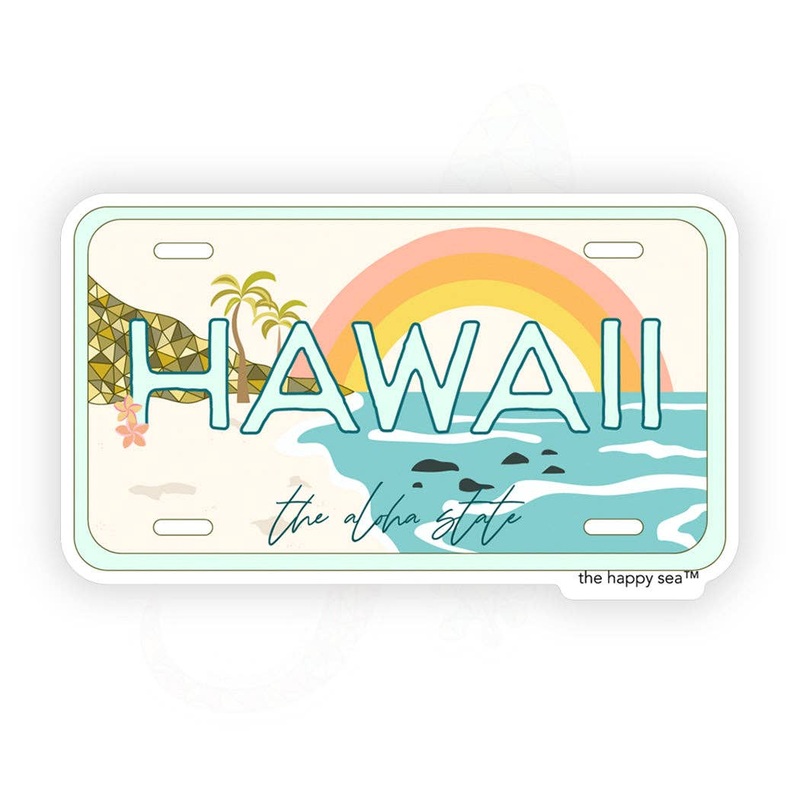 3.5 Hawaii License Plate Vinyl Sticker