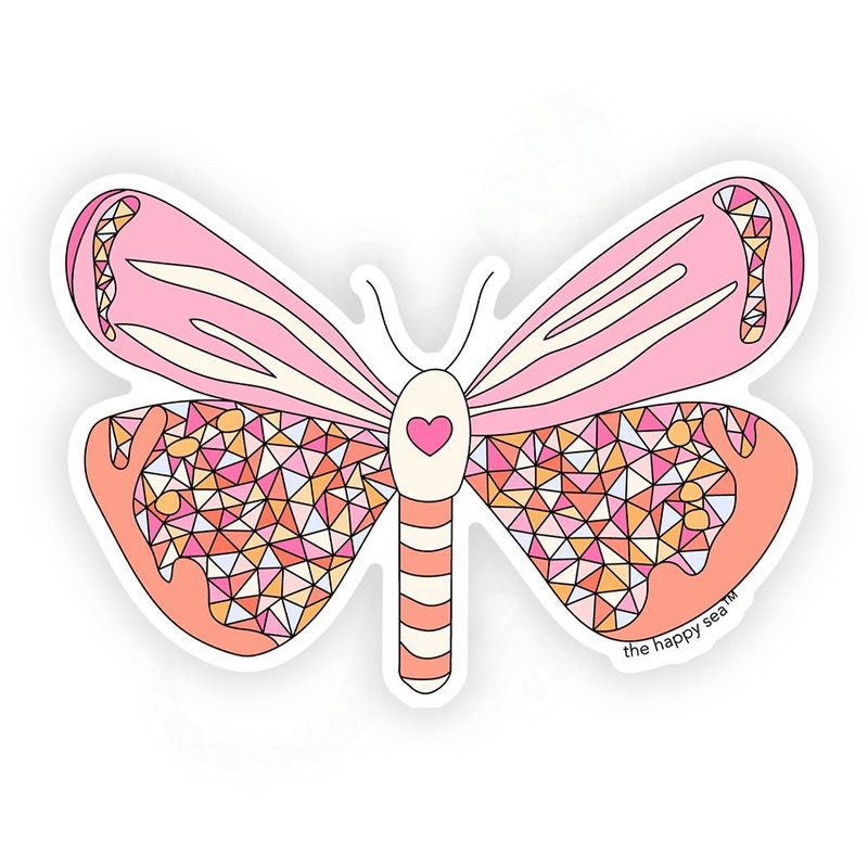 3.5 Pink Butterfly Sticker