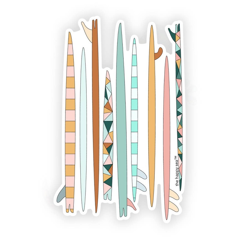 4 Sideways Surf Sticker