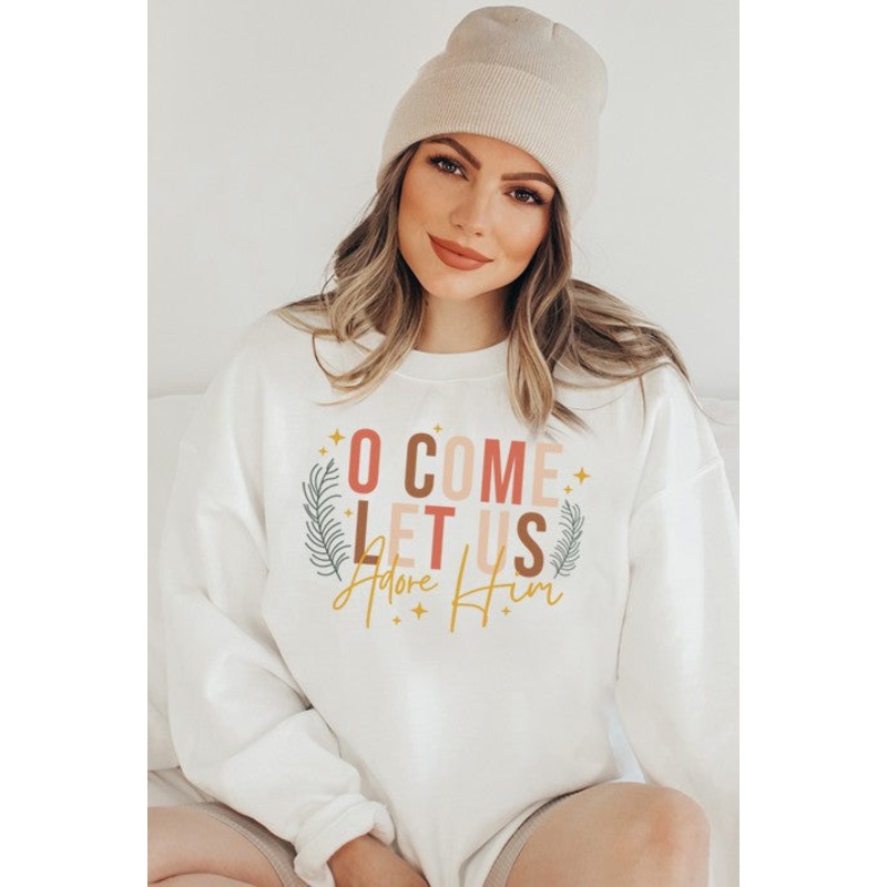 Adore Him Sweatshirt|white|Heather Gray|Ash|Tan|L|M|S|XL