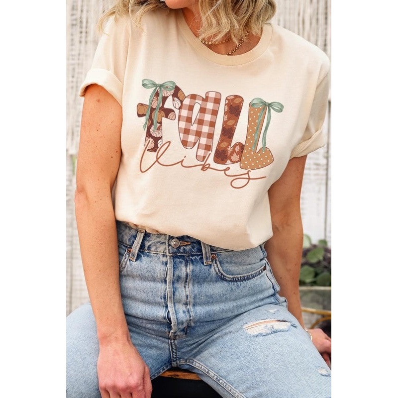 Fall Vibes Rustic Script Graphic Tee