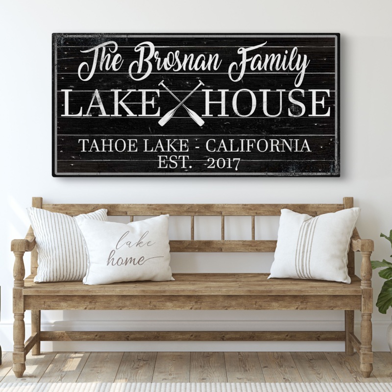 Family Lake House Paddle Sign II