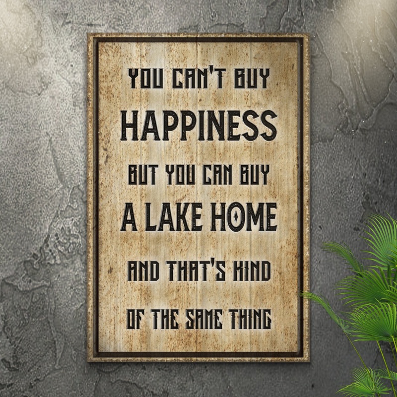 Lake Home Sign|’18″x12″‘ inch Medium Premium Gallery Wrapped|24″x16″ inch Medium Premium Gallery Wrapped|’36″x24″‘ inch Large Premium Gallery Wrapped