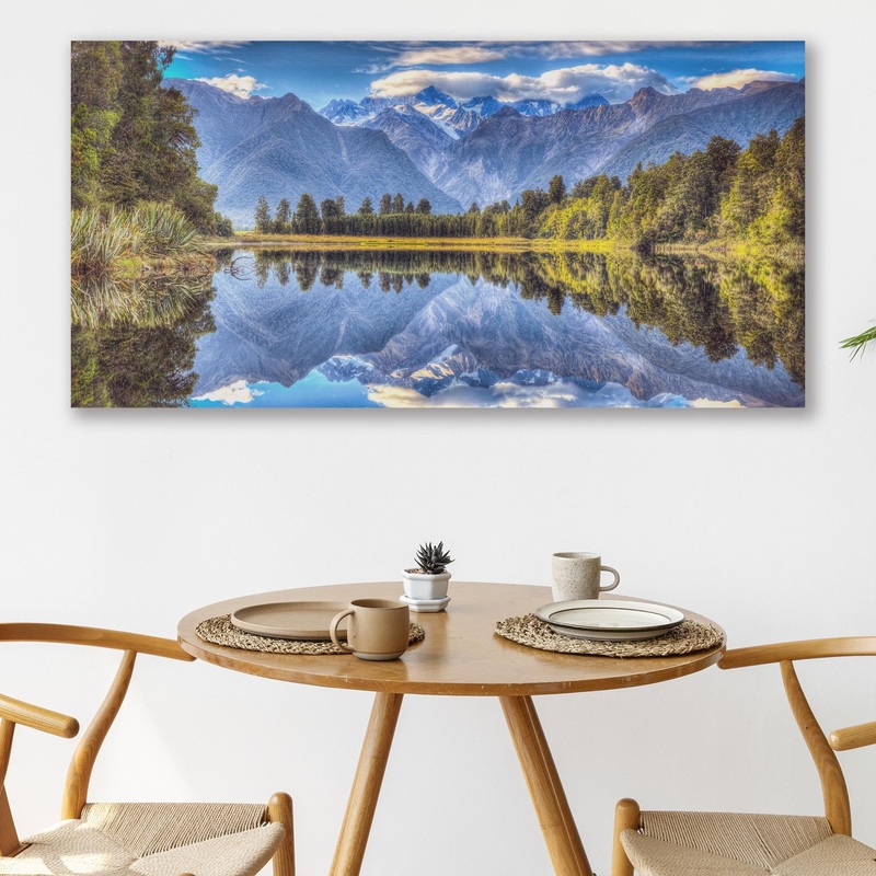 Mirror Lake, Lake Matheson Canvas Wall Art