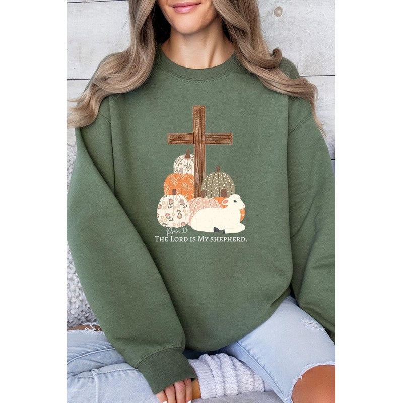 The Lord is My Shepherd Graphic Fleece Sweatshirts