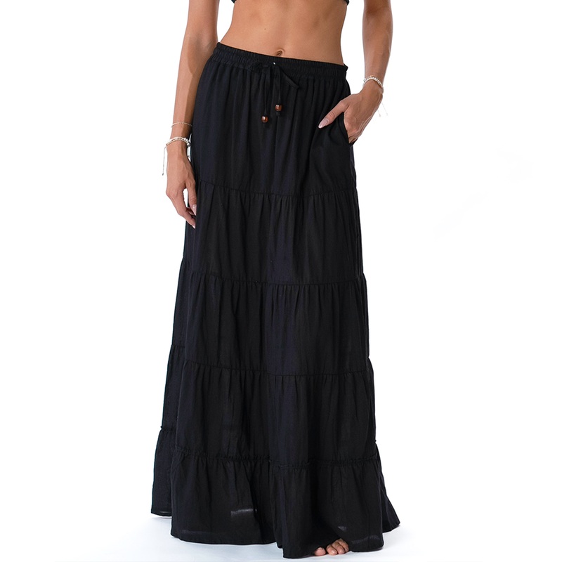 Black Shipwrecked Maxi Skirt|Small|Medium|Large