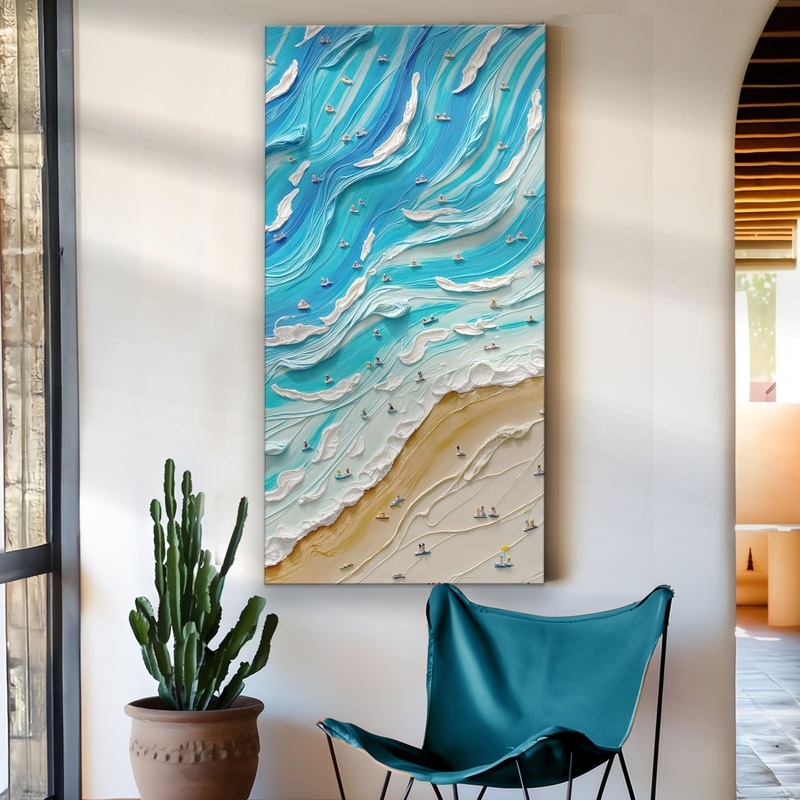 Beach Days Wall Art IV|20×10 inch Medium Premium Gallery Wrapped|48×24 inch Large Premium Gallery Wrapped|60×30 inch Extra Large Premium Gallery Wrapped