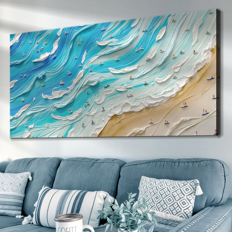 Beach Days Wall Art V|20×10 inch Medium Premium Gallery Wrapped|48×24 inch Large Premium Gallery Wrapped|60×30 inch Extra Large Premium Gallery Wrapped