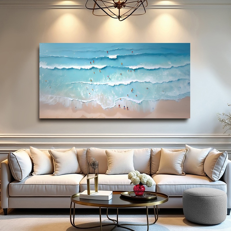 Beach Days Wall Art VIII|20×10 inch Medium Premium Gallery Wrapped|48×24 inch Large Premium Gallery Wrapped|60×30 inch Extra Large Premium Gallery Wrapped