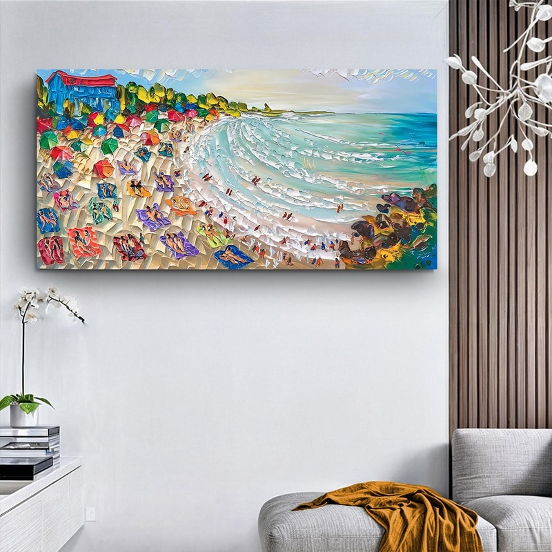 Beach Days Wall Art XII|20×10 inch Medium Premium Gallery Wrapped|48×24 inch Large Premium Gallery Wrapped|60×30 inch Extra Large Premium Gallery Wrapped