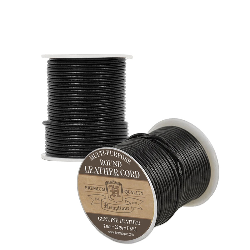 Leather Cord 2mm Round|Black|Brown|Natural