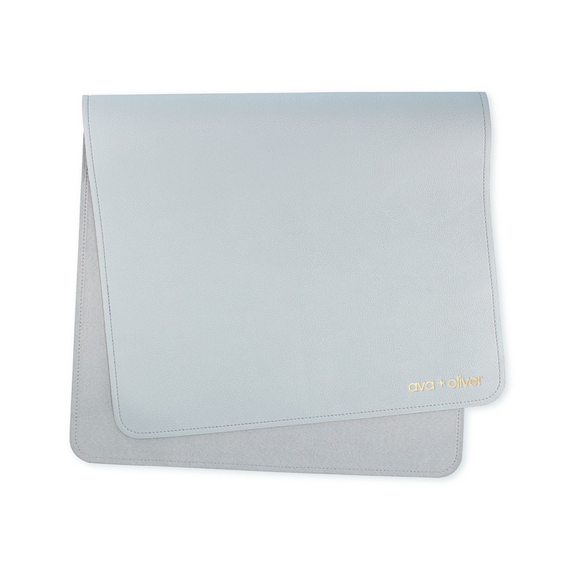 Vegan Leather Changing Mat | Blue