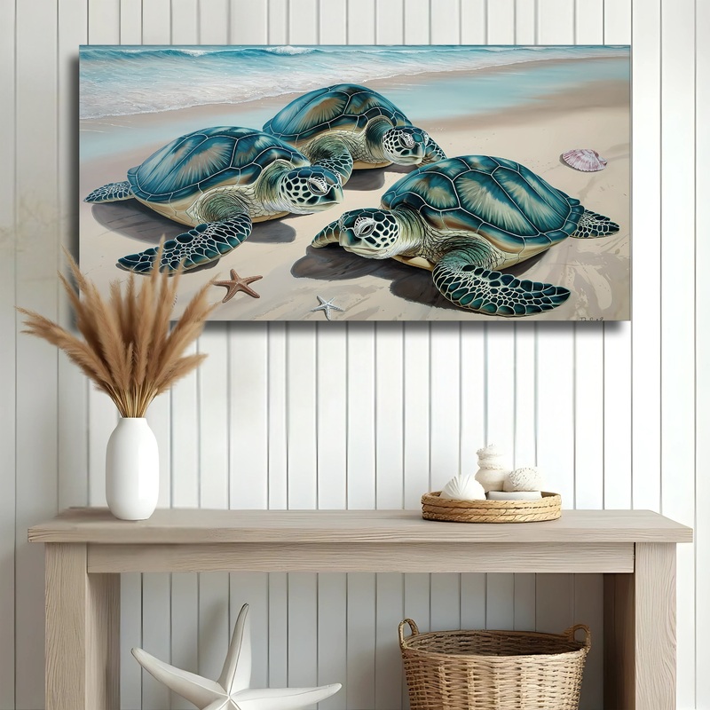 3D Coastal Wall Art III|20×10 inch Medium Premium Gallery Wrapped|36×18 inch Large Premium Gallery Wrapped|48×24 inch Extra Large Premium Gallery Wrapped