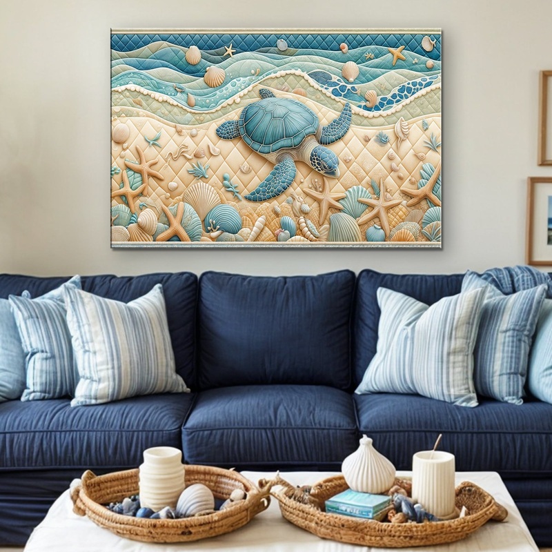 3D Coastal Wall Art IV|18×12 inch Medium Premium Gallery Wrapped|24×16 inch Large Premium Gallery Wrapped|36×24 inch Extra Large Premium Gallery Wrapped