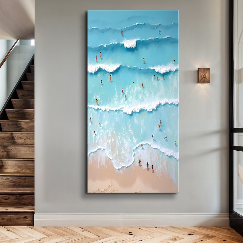 Beach Days Wall Art IX|20×10 inch Medium Premium Gallery Wrapped|48×24 inch Large Premium Gallery Wrapped|60×30 inch Extra Large Premium Gallery Wrapped