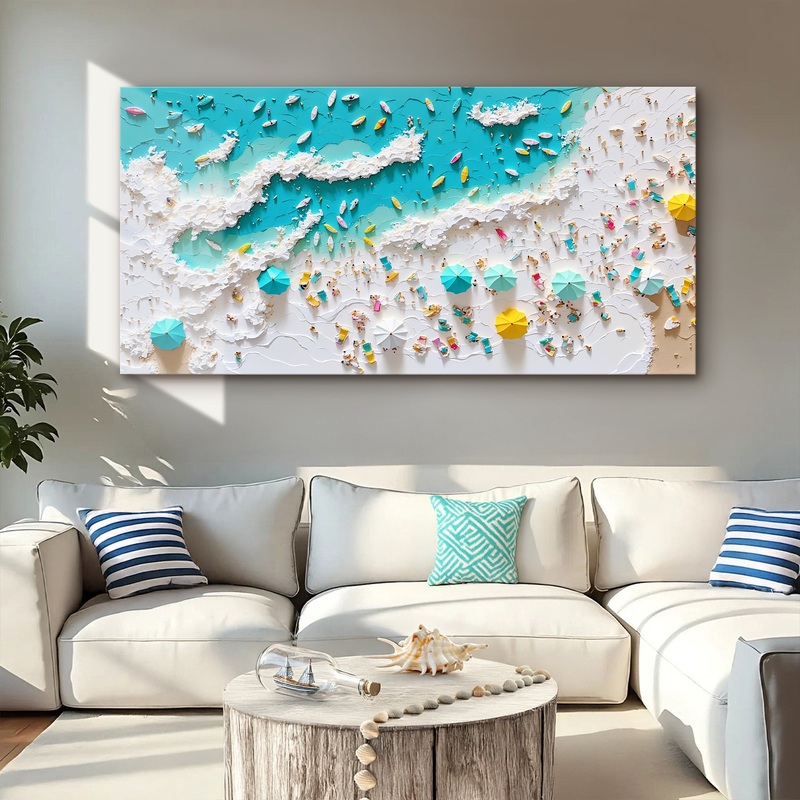 Beach Days Wall Art XI|20×10 inch Medium Premium Gallery Wrapped|48×24 inch Large Premium Gallery Wrapped|60×30 inch Extra Large Premium Gallery Wrapped
