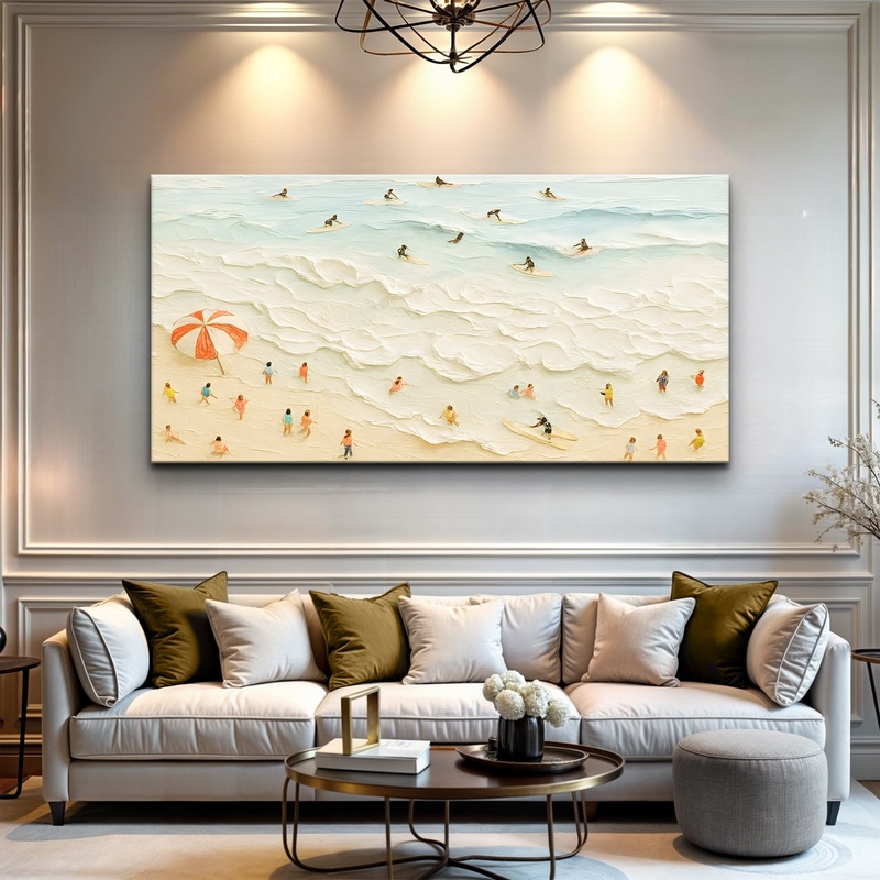 Beach Days Wall Art XIII|20×10 inch Medium Premium Gallery Wrapped|48×24 inch Large Premium Gallery Wrapped|60×30 inch Extra Large Premium Gallery Wrapped