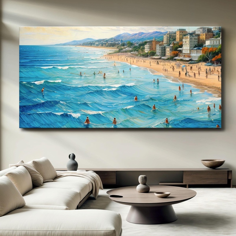 Beach Days Wall Art XIV|20×10 inch Medium Premium Gallery Wrapped|48×24 inch Large Premium Gallery Wrapped|60×30 inch Extra Large Premium Gallery Wrapped