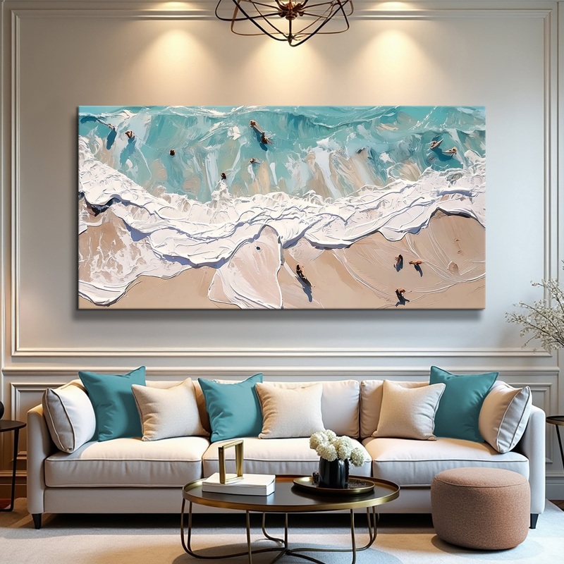 Beach Days Wall Art XV|20×10 inch Medium Premium Gallery Wrapped|48×24 inch Large Premium Gallery Wrapped|60×30 inch Extra Large Premium Gallery Wrapped