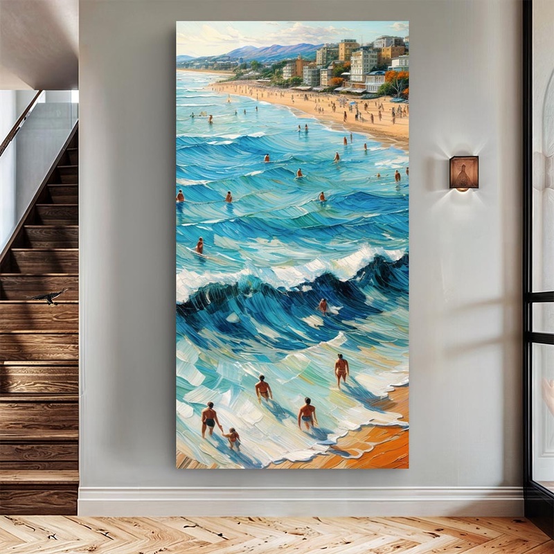 Beach Days Wall Art XVI|20×10 inch Medium Premium Gallery Wrapped|48×24 inch Large Premium Gallery Wrapped|60×30 inch Extra Large Premium Gallery Wrapped